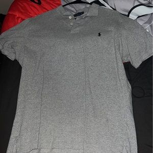 Grey Polo Shirt Button Up